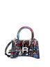 Balenciaga 100% Leather Multi Color Graffiti Hourglass Top Handle Bag Crocodile Embossed Leather Small One size - photo 1