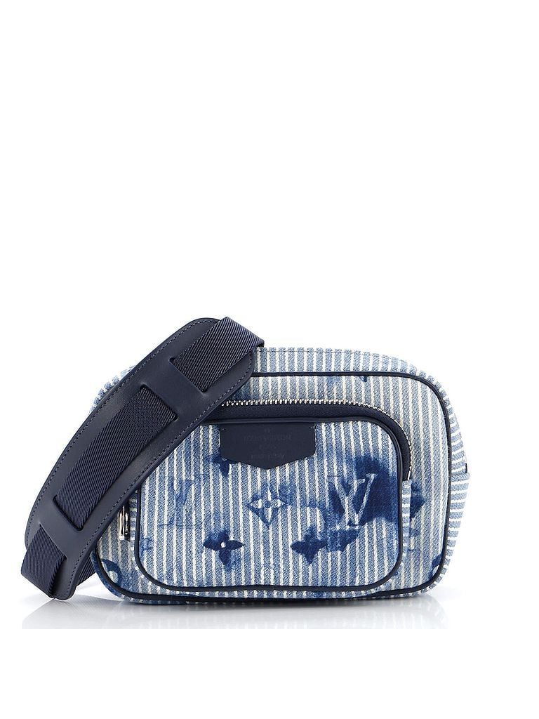 Louis Vuitton 100% Denim Blue Outdoor Pouch Limited Edition Monogram Watercolor Stripes Denim One size - photo 1
