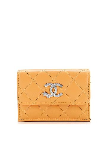 Chanel CC Stars Trifold Flap Wallet Quilted Lambskin Small (view 1)