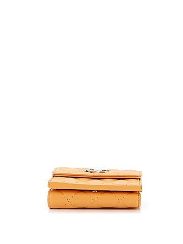 Chanel CC Stars Trifold Flap Wallet Quilted Lambskin Small (view 2)