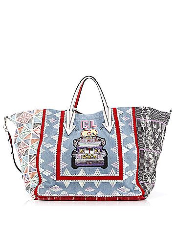 Christian Louboutin Caba Tote Motif Embroidered Jacquard Large One Size 16 off ThredUp