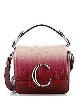 Chloé C Flap Bag Embossed Leather Mini (view 1)