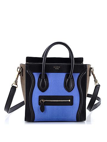 Céline Tricolor Luggage Bag Leather Nano (view 1)