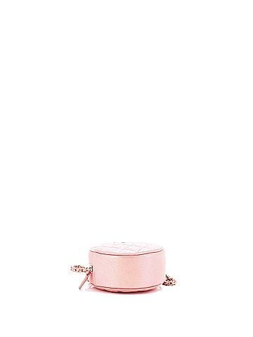 Chanel Round Clutch with Chain Quilted Iridescent Caviar Mini (view 2)