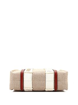 Chloé Woody Logo Tape Detail Tote Canvas with Leather Medium (view 2)