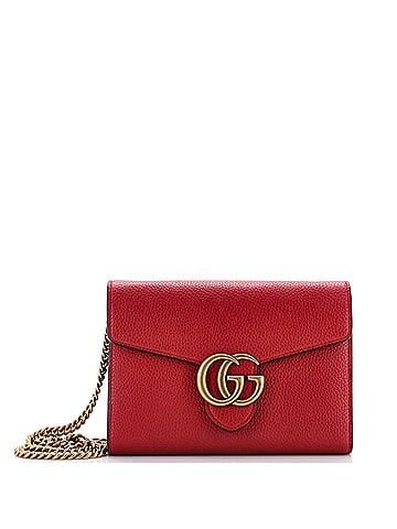 Gucci GG Marmont Chain Wallet Leather Mini (view 1)
