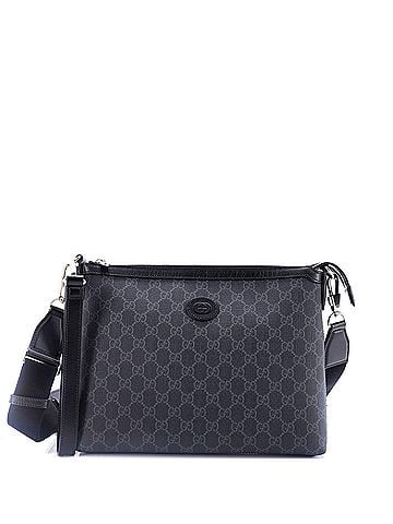 Gucci Interlocking G Patch Wristlet Messenger Bag GG Coated Canvas Small (view 1)