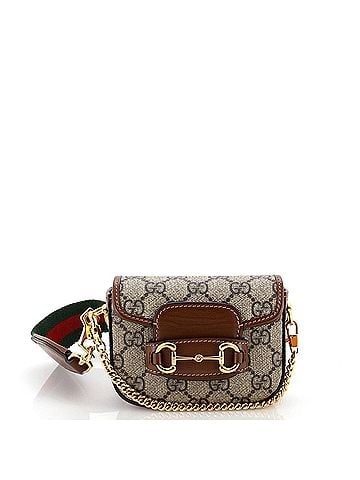 Gucci Horsebit 1955 Flap Wallet with Strap GG Coated Canvas (view 1)