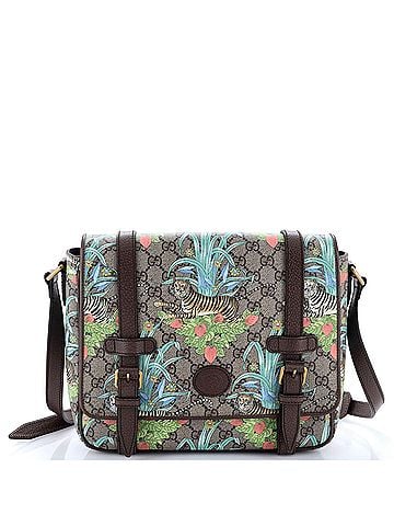 Gucci Interlocking G Patch Messenger Bag Printed GG Coated Canvas Medium (view 1)