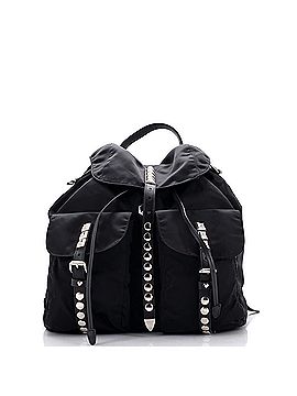 Prada New Vela Backpack Tessuto with Studded Leather (view 1)