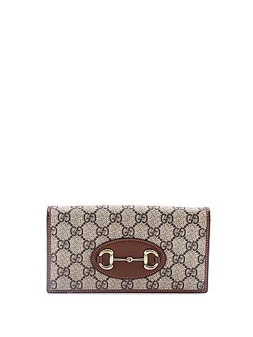 Gucci Horsebit 1955 Chain Wallet GG Coated Canvas (view 1)