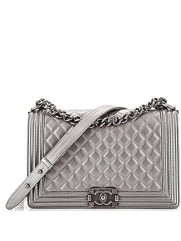 Chanel Boy Flap Bag Quilted Caviar New Medium (view 1)