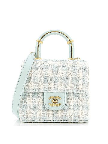Chanel Crush Top Handle Flap Bag Quilted Tweed Mini (view 1)