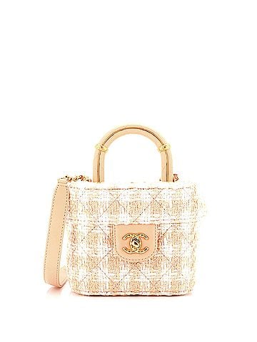 Chanel Crush Top Handle Flap Bag Quilted Tweed Mini (view 1)