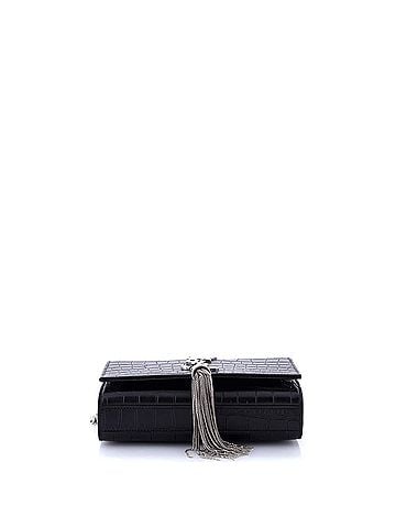 Saint Laurent Classic Monogram Tassel Crossbody Bag Crocodile Embossed Leather Small (view 2)