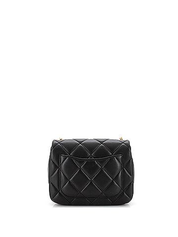 Chanel CC Enamel Pearl Charm Me Square Flap Bag Quilted Lambskin Mini (view 2)