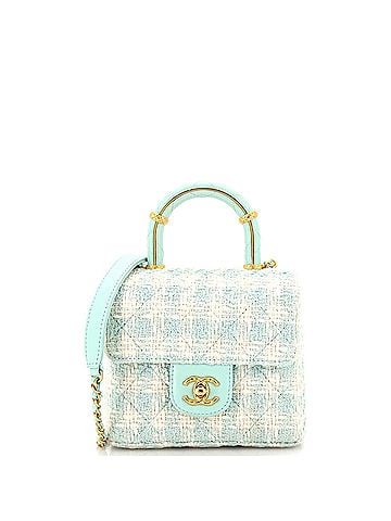 Chanel Crush Top Handle Flap Bag Quilted Tweed Mini (view 1)