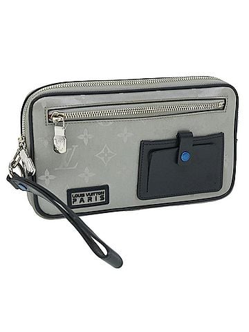 Louis Vuitton Alpha Silver Synthetic Clutch Bag (view 1)