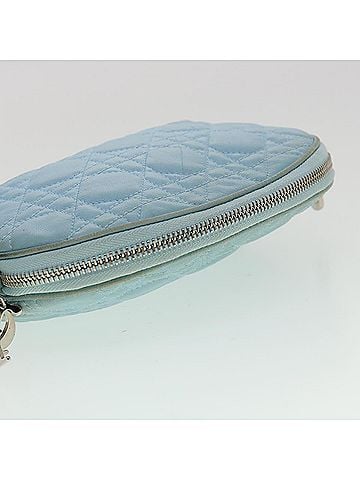 Dior Blue Leather Clutch Bag (view 2)