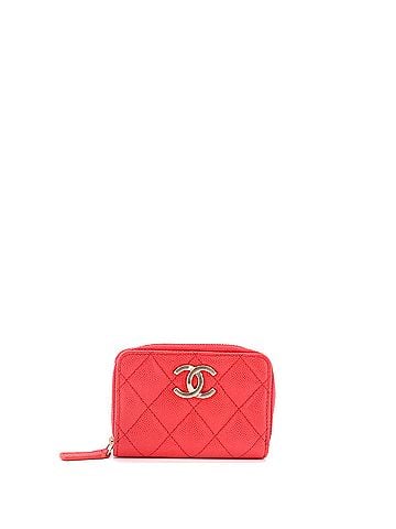Chanel Textured CC Zip Coin Purse Quilted Caviar Small (view 1)