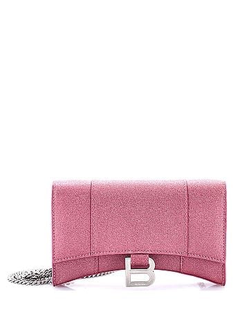 Balenciaga Hourglass Chain Wallet Glitter Leather (view 1)