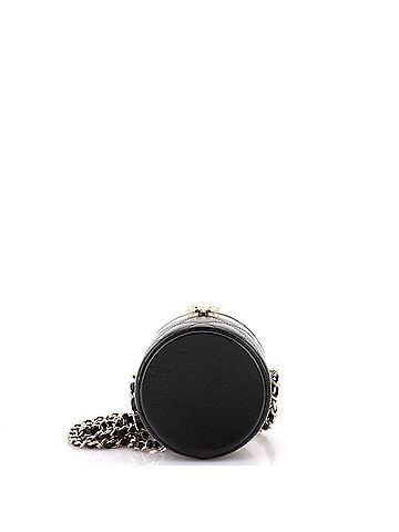 Chanel Lock Frame Round Vanity Case with Chain Quilted Lambskin Mini (view 2)