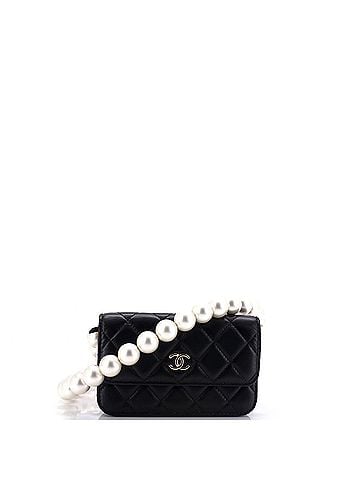 Chanel Pearl Strap Clutch with Chain Quilted Calfskin (view 1)