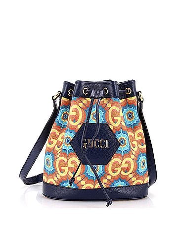 Gucci Aria 100th Anniversary Bucket Bag Kaleidoscope Print GG Coated Canvas (view 1)