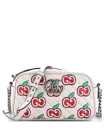 Gucci GG Marmont Shoulder Bag Printed Diagonal Quilted Leather Small (view 1)