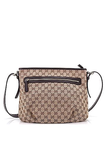Gucci Front Zip Messenger GG Canvas Medium (view 1)