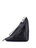 Prada 100% Leather Black Triangle Logo Wristlet Pouch Embossed Leather One size - photo 1