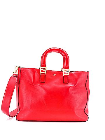 Fendi FF Handle Tote Leather Medium (view 1)