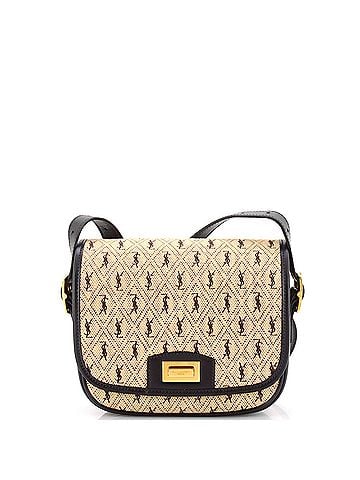 Saint Laurent Flap Satchel Monogram All Over Canvas and Leather Small (view 1)