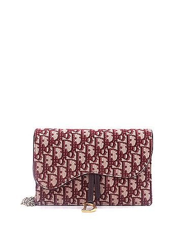 Christian Dior Saddle Chain Clutch Oblique Canvas (view 1)