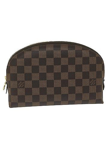 Louis Vuitton Cosmetic Pouch Brown Canvas Clutch Bag (view 1)