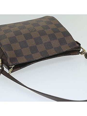 Louis Vuitton Cosmetic Pouch Brown Canvas Clutch Bag (view 2)