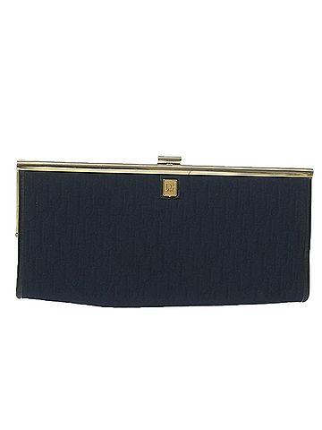 Dior Trotter Navy Canvas Clutch Bag (view 1)
