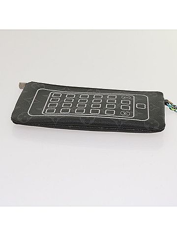 Louis Vuitton Pochette Clés Black Canvas Clutch Bag (view 2)