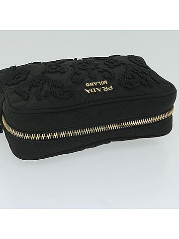 Prada Tessuto Black Synthetic Clutch Bag (view 2)