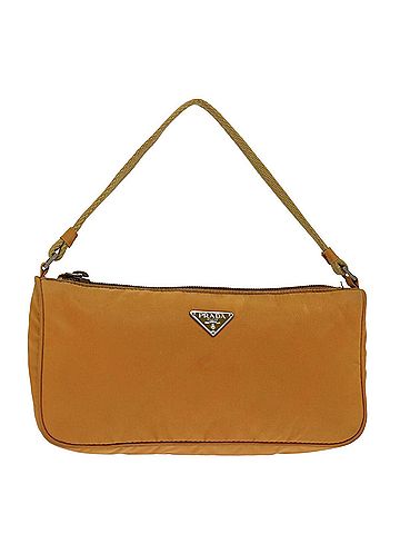 Prada Tessuto Orange Canvas Clutch Bag (view 1)