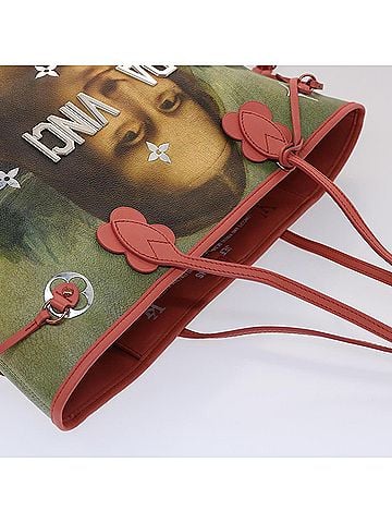Louis Vuitton Neverfull Pink Leather Tote Bag (view 2)