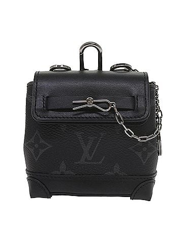Louis Vuitton Steamer Black Canvas Clutch Bag (view 1)