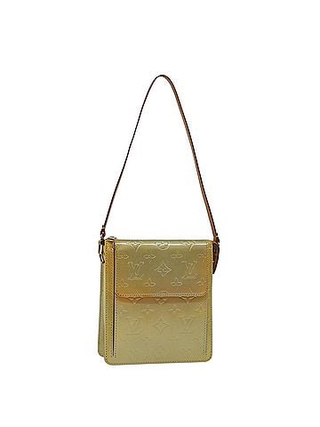 Louis Vuitton Mott Beige Patent Leather Clutch Bag (view 1)
