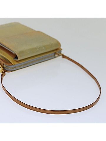 Louis Vuitton Mott Beige Patent Leather Clutch Bag (view 2)