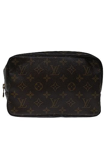 Louis Vuitton Trousse De Toilette Brown Canvas Clutch Bag (view 1)