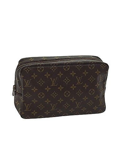 Louis Vuitton Trousse Toilette 28 Brown Canvas Clutch Bag (view 1)