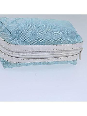 Gucci Gg Canvas Blue Canvas Clutch Bag (view 2)