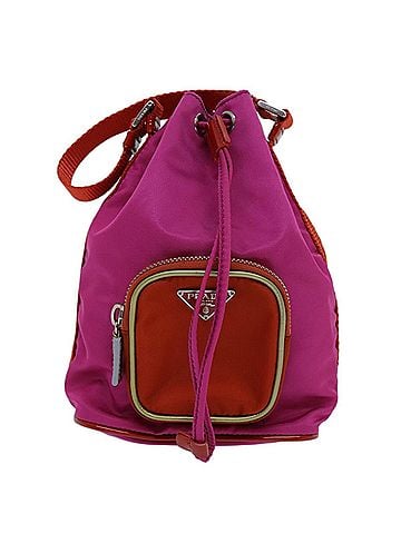 Prada Tessuto Pink Synthetic Clutch Bag (view 1)