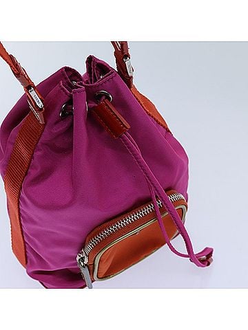 Prada Tessuto Pink Synthetic Clutch Bag (view 2)