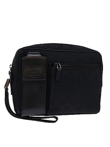 Gucci Gg Canvas Black Canvas Clutch Bag (view 1)